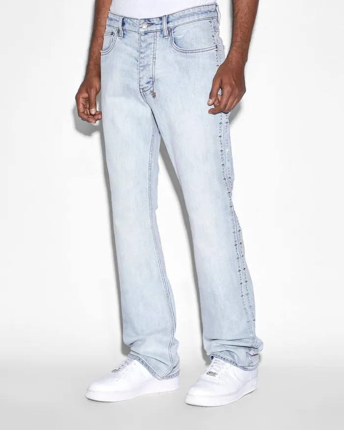 Ksubi Bronko Metalik Blue Mens Bootcut