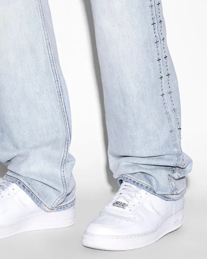 Ksubi Bronko Metalik Blue Mens Bootcut
