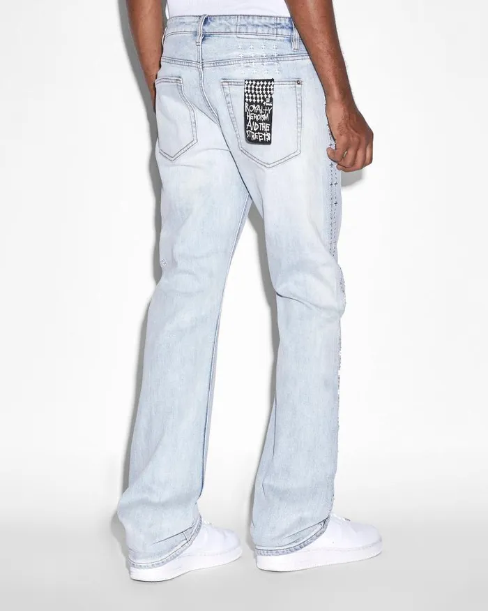 Ksubi Bronko Metalik Blue Mens Bootcut