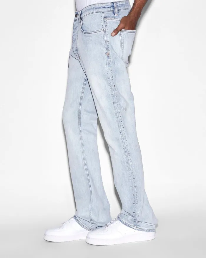 Ksubi Bronko Metalik Blue Mens Bootcut