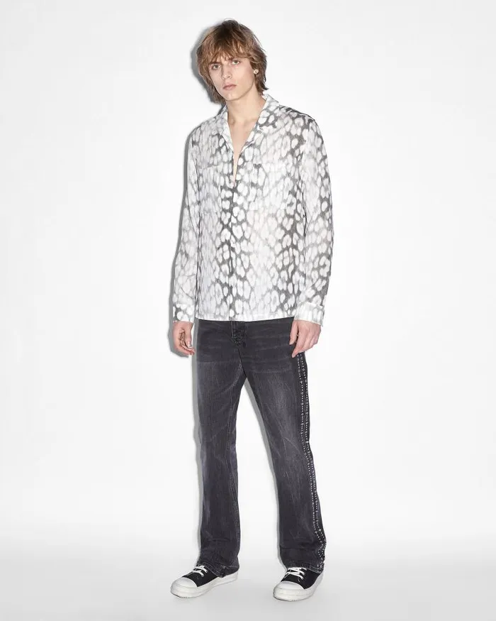 Ksubi Bronko Metalik Stripe Black Mens Bootcut