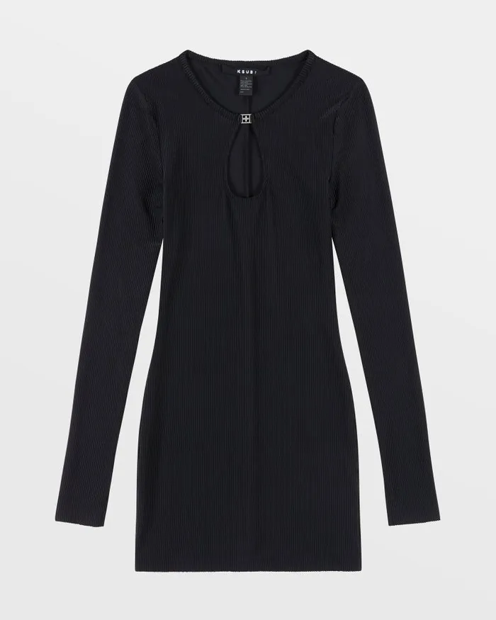 Ksubi Charmed Keyhole Dress Black Womens Dresses