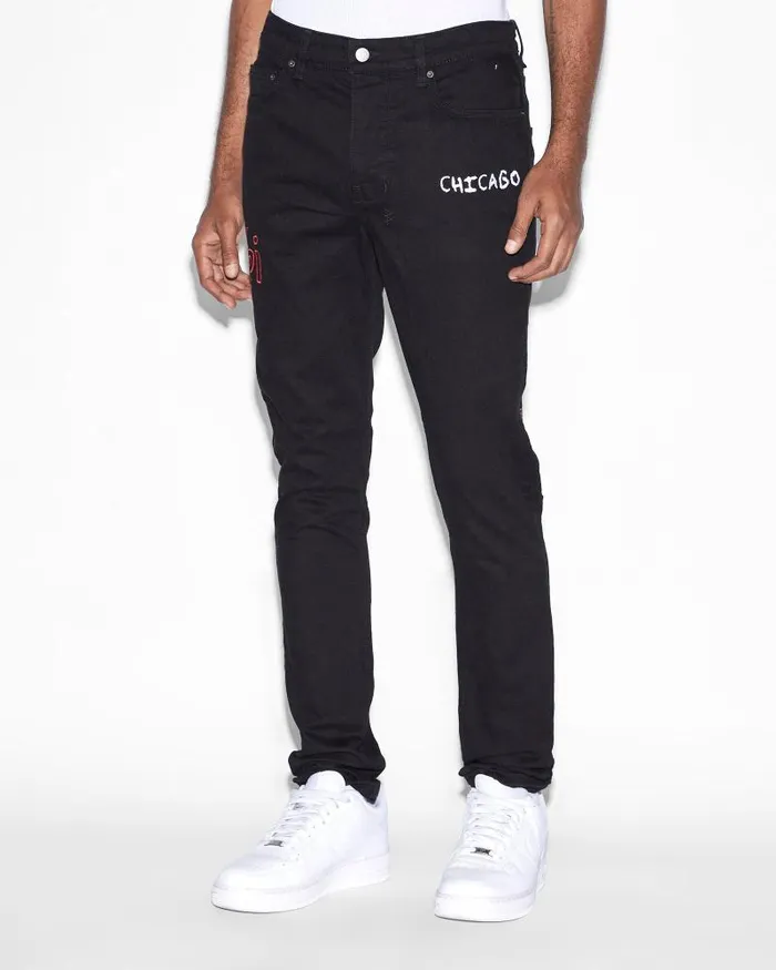 Ksubi Chitch Chicago Laid Black Mens Skinny