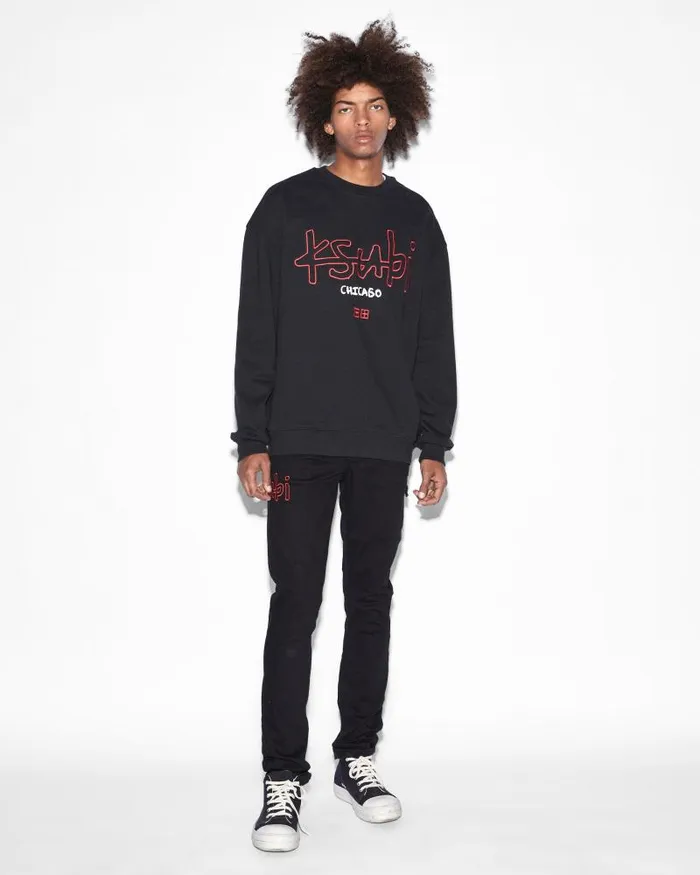 Ksubi Chitch Chicago Laid Black Mens Skinny