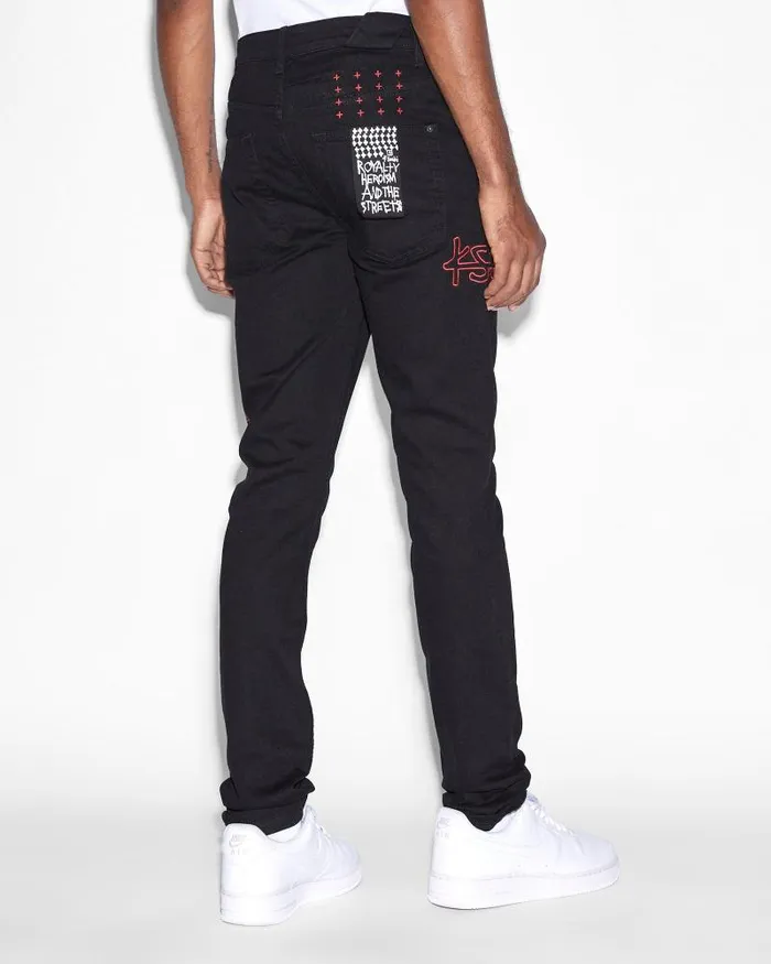 Ksubi Chitch Chicago Laid Black Mens Skinny