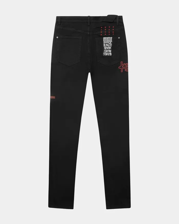 Ksubi Chitch Chicago Laid Black Mens Skinny