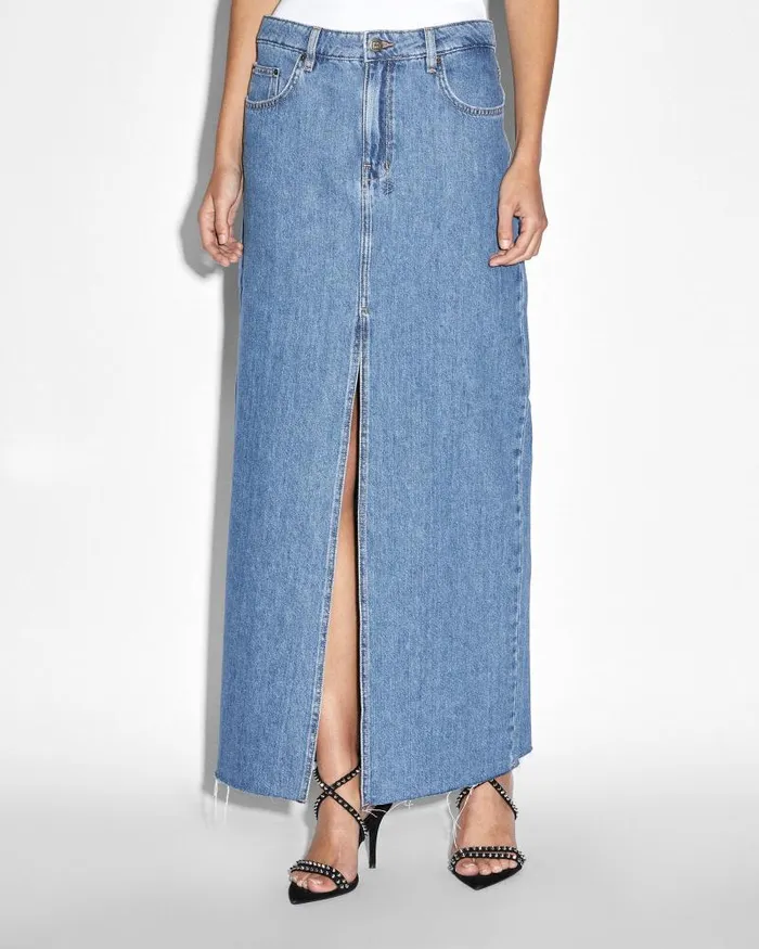 Ksubi Kara Maxi Skirt Heritage Womens Denim Skirts
