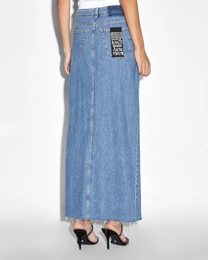 Ksubi Kara Maxi Skirt Heritage Womens Denim Skirts