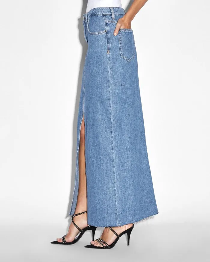 Ksubi Kara Maxi Skirt Heritage Womens Denim Skirts