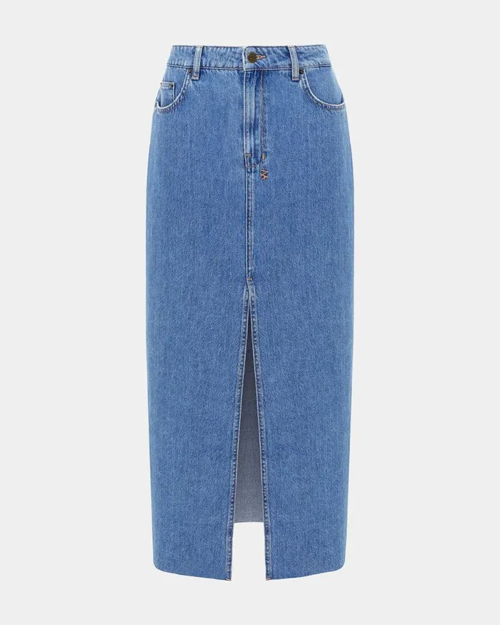 Ksubi Kara Maxi Skirt Heritage Womens Denim Skirts