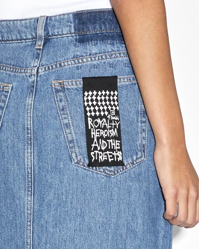 Ksubi Kara Maxi Skirt Heritage Womens Denim Skirts