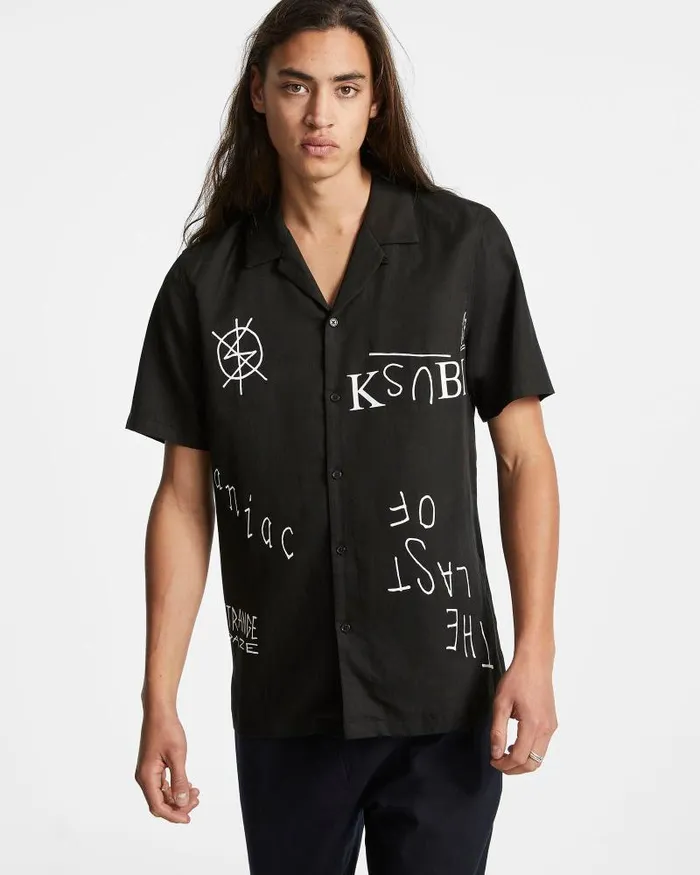 Ksubi Last Maniac Resort Ss Shirt Black Mens Shirts