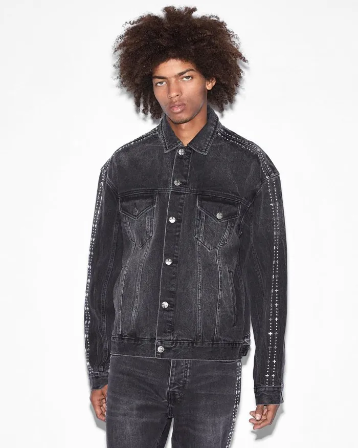 Ksubi Oh G Jacket Metalik Stripe Black Mens Jackets