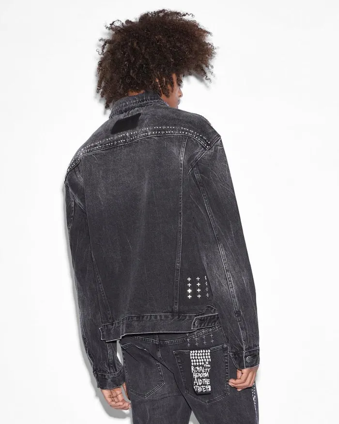 Ksubi Oh G Jacket Metalik Stripe Black Mens Jackets