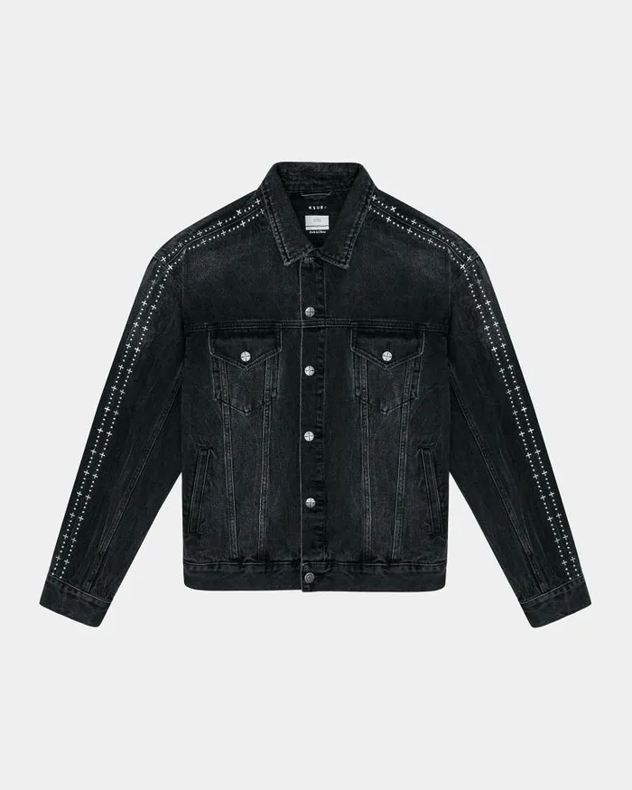 Ksubi Oh G Jacket Metalik Stripe Black Mens Jackets