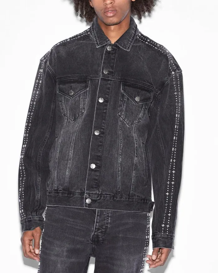 Ksubi Oh G Jacket Metalik Stripe Black Mens Jackets