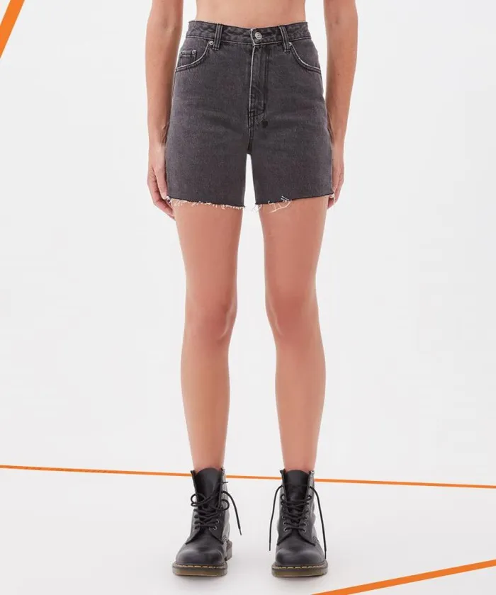 Ksubi Racer Short Cement Womens Denim Shorts