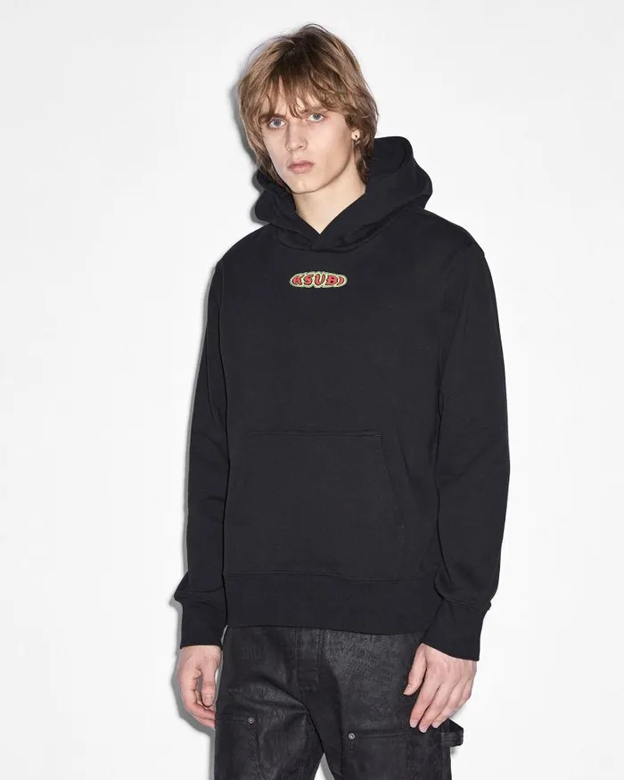 Ksubi Red Pill Kash Hoodie Jet Black Mens Hoodies and Sweatshirts