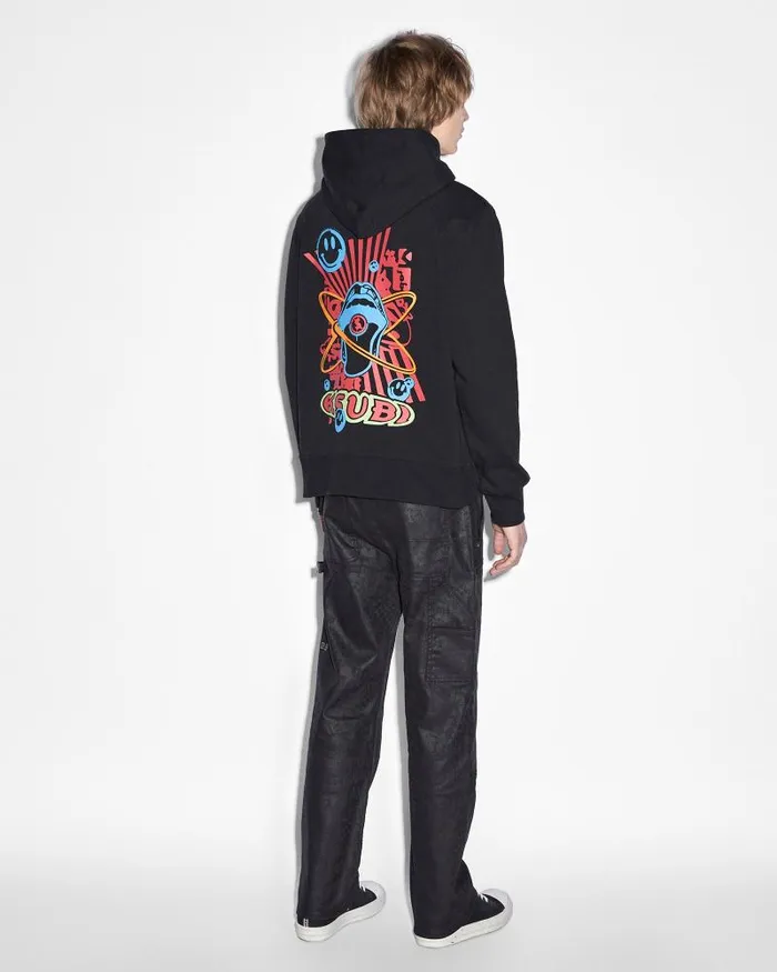 Ksubi Red Pill Kash Hoodie Jet Black Mens Hoodies and Sweatshirts