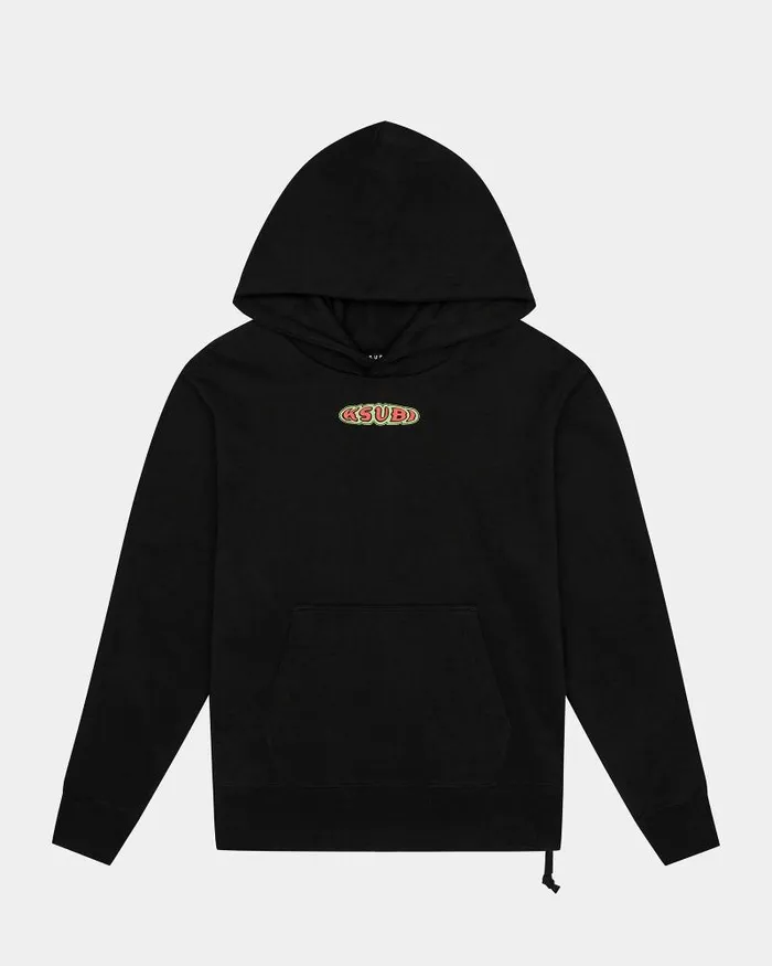 Ksubi Red Pill Kash Hoodie Jet Black Mens Hoodies and Sweatshirts