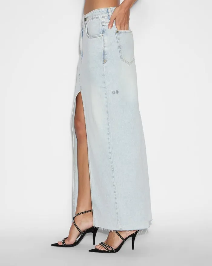 Ksubi Relax Maxi Skirt Skyfall Womens Denim Skirts