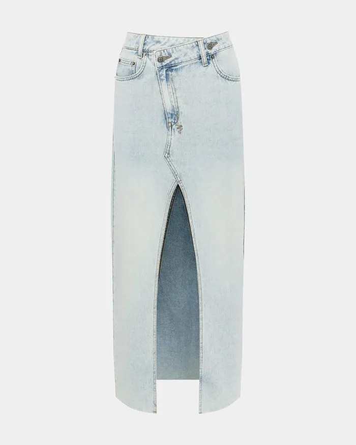 Ksubi Relax Maxi Skirt Skyfall Womens Denim Skirts