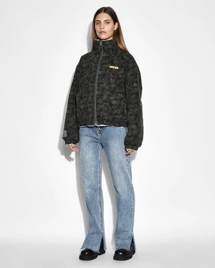 Ksubi Reversible Puffer Jacket Camo Ecru Womens Jackets