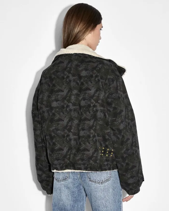 Ksubi Reversible Puffer Jacket Camo Ecru Womens Jackets