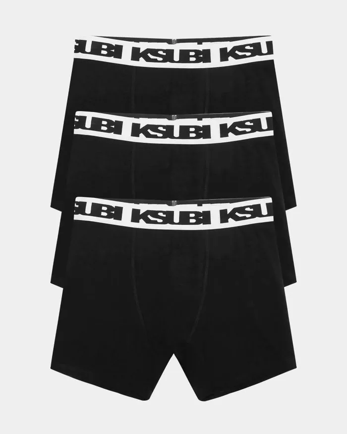 Ksubi Royalty Boxer Brief 3 Pack Black WomensMens Underwear