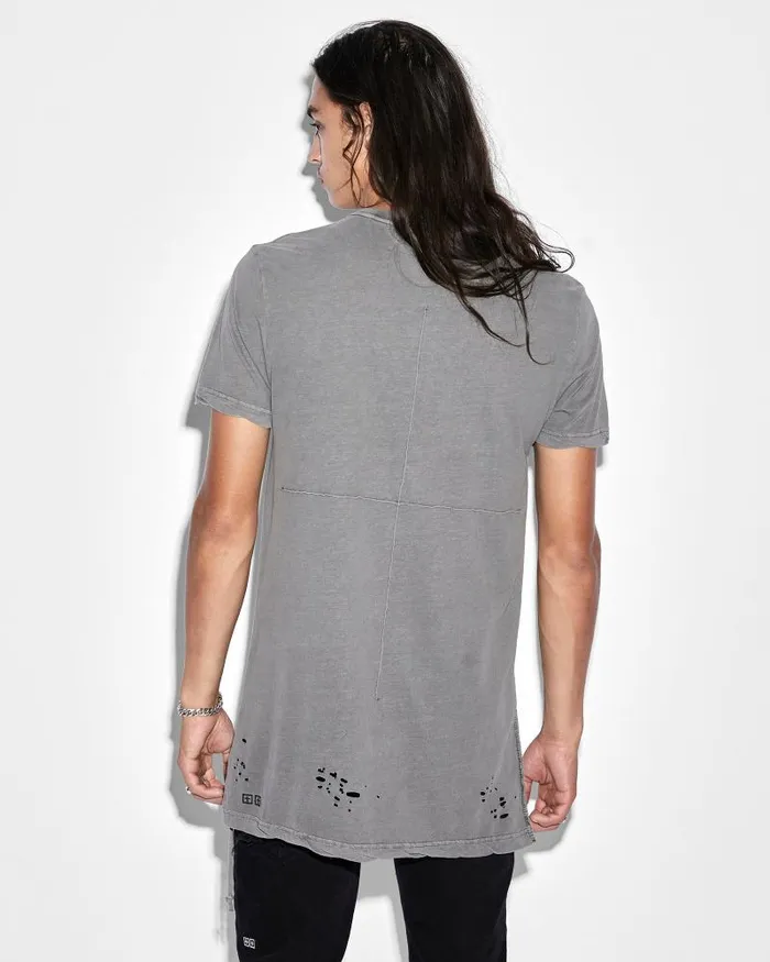 Ksubi Sioux Ss Tee Vintage Grey Mens TShirts