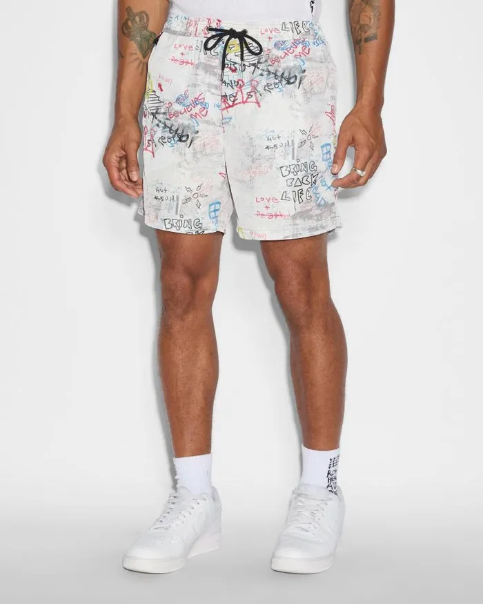 Ksubi Skrawler Boardshort White Mens Shorts