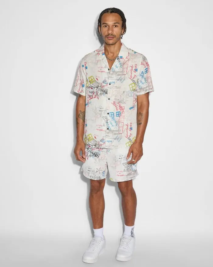 Ksubi Skrawler Boardshort White Mens Shorts