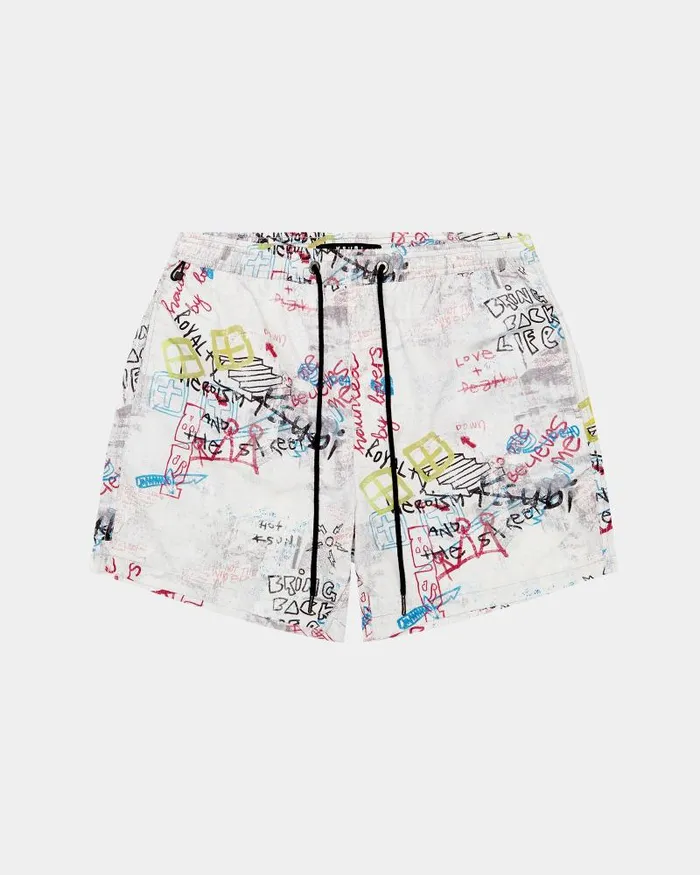 Ksubi Skrawler Boardshort White Mens Shorts