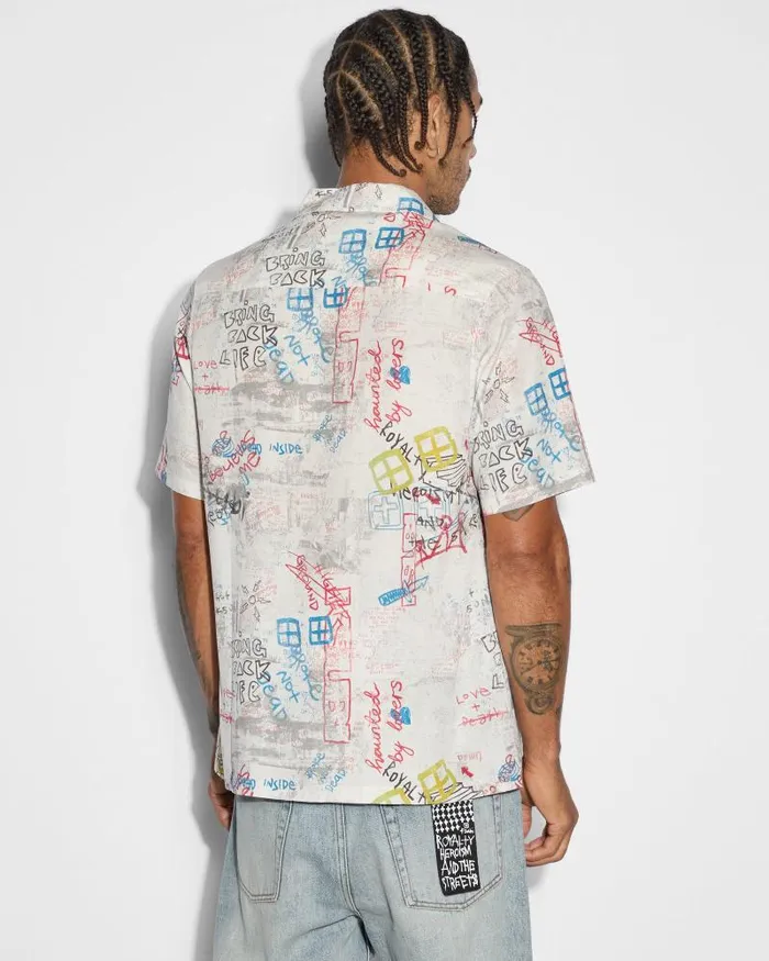 Ksubi Skrawler Resort Ss Shirt White Mens Shirts