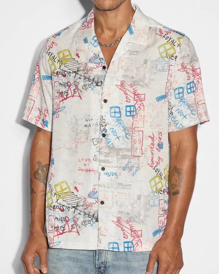 Ksubi Skrawler Resort Ss Shirt White Mens Shirts