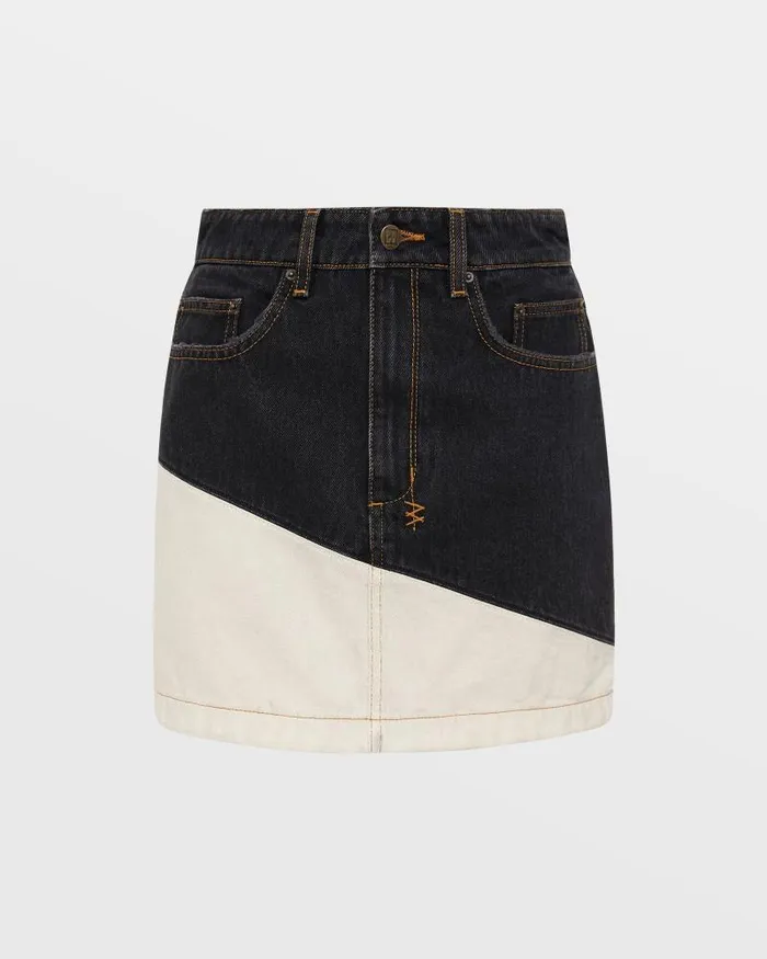 Ksubi Super X Mini Blackbone Splice Womens Denim Skirts