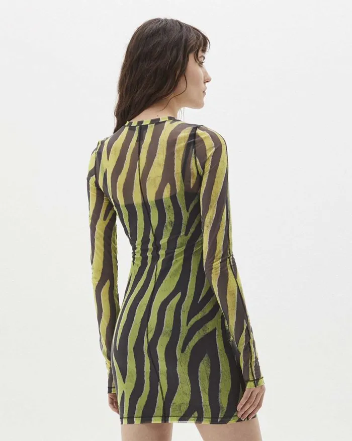 Ksubi The Animal Ls Mesh Dress Womens Dresses