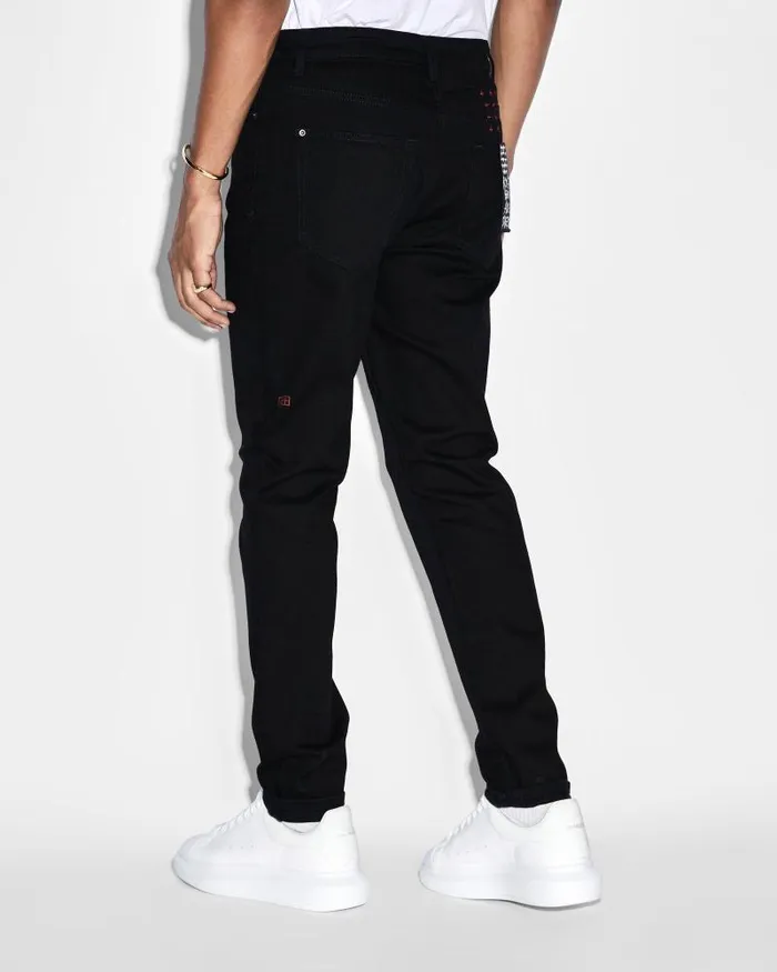 Ksubi Wolfgang Laid Black Mens Tapered