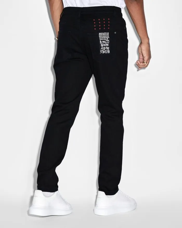 Ksubi Wolfgang Laid Black Mens Tapered