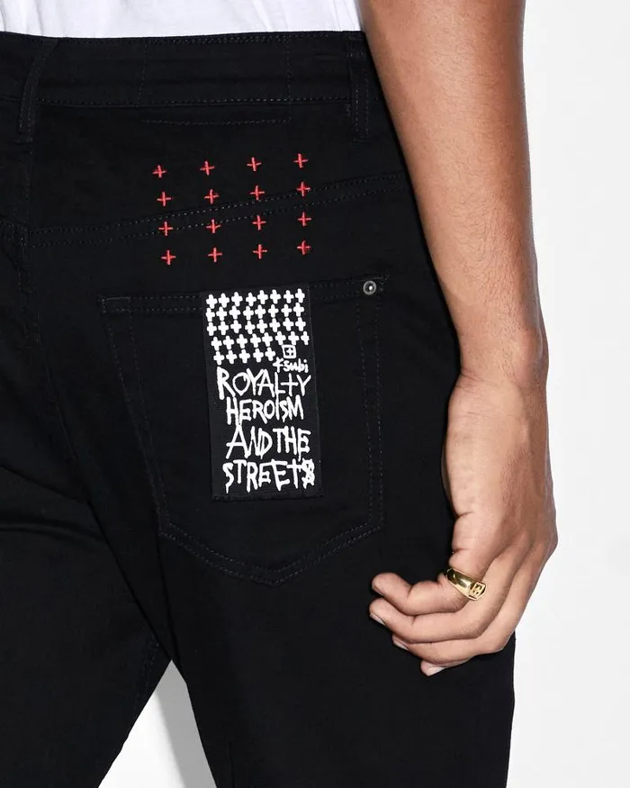 Ksubi Wolfgang Laid Black Mens Tapered