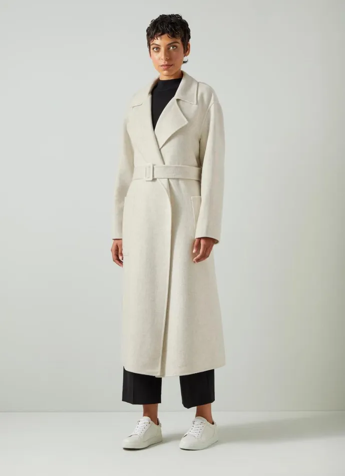 LKBennett Coats and Jackets Women Anderson Cream DoubleFaced Wool Coat LKBennett Coats and Jackets Women Anderson Cream DoubleFaced Wool Coat