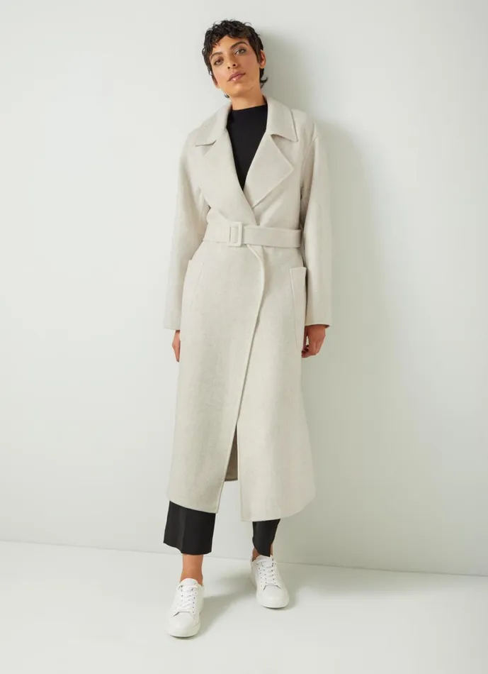 LKBennett Coats and Jackets Women Anderson Cream DoubleFaced Wool Coat LKBennett Coats and Jackets Women Anderson Cream DoubleFaced Wool Coat