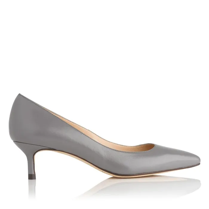LKBennett Court Shoes Women Audrey Grey Leather Closed Courts