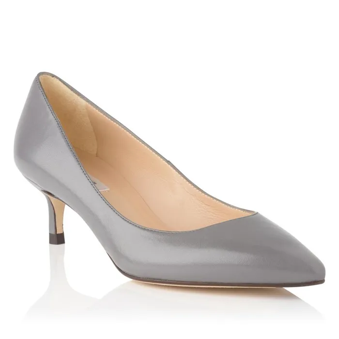 LKBennett Court Shoes Women Audrey Grey Leather Closed Courts