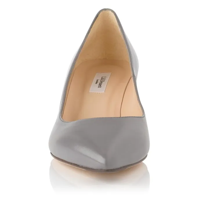 LKBennett Court Shoes Women Audrey Grey Leather Closed Courts