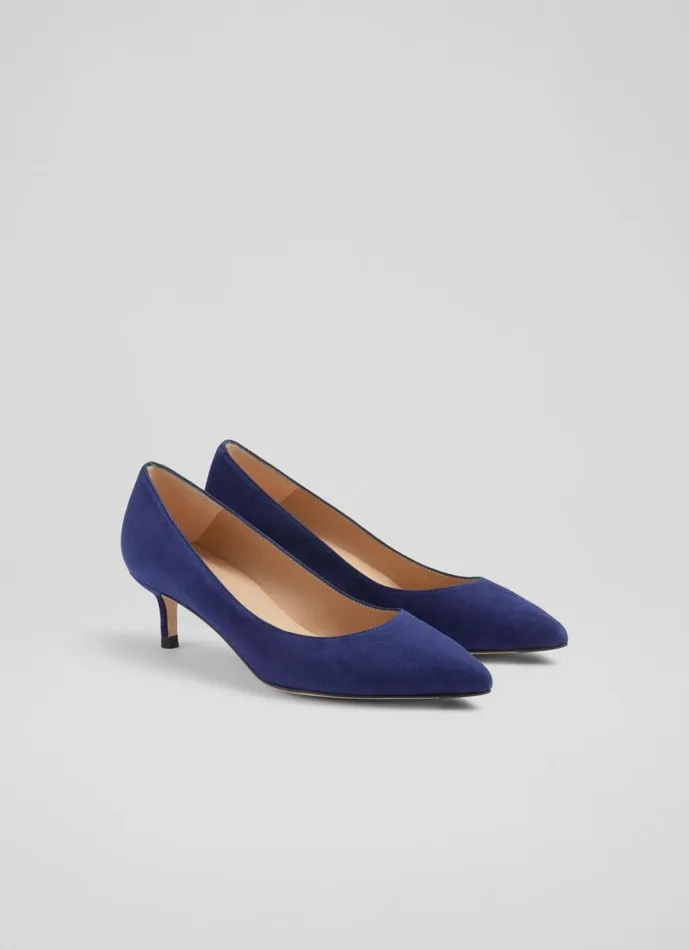 LKBennett Court Shoes Women Audrey Ink Suede Closed Courts LKBennett Court Shoes Women Audrey Ink Suede Closed Courts