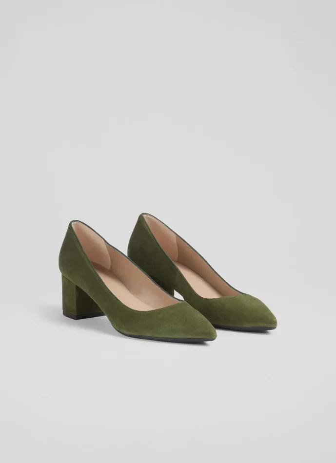 LKBennett Court Shoes Women Clara Khaki Flexi Courts