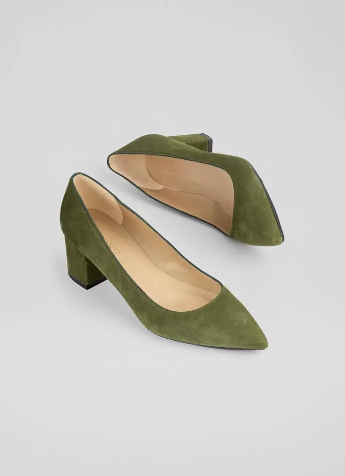 LKBennett Court Shoes Women Clara Khaki Flexi Courts