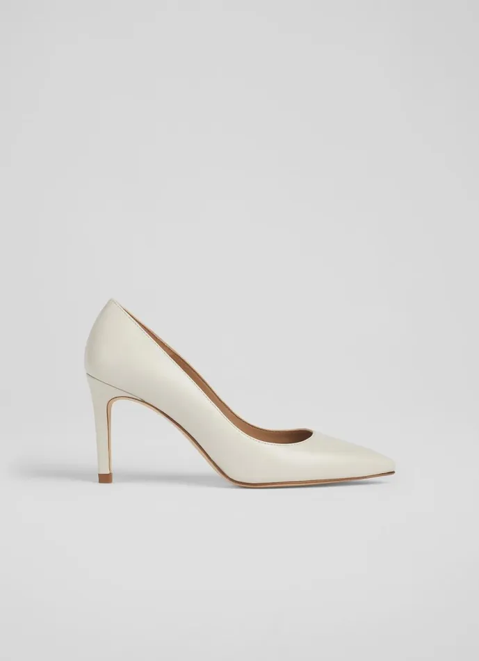 LKBennett Court Shoes Women Floret Nude 1 Leather Pointed Toe Courts