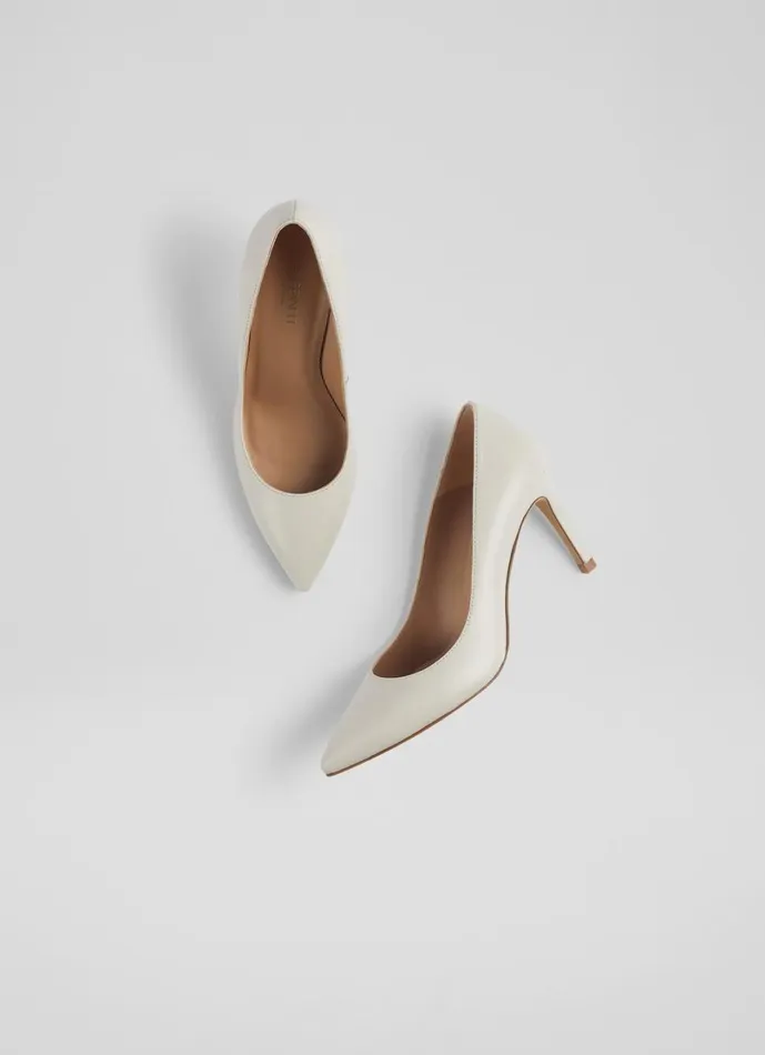 LKBennett Court Shoes Women Floret Nude 1 Leather Pointed Toe Courts